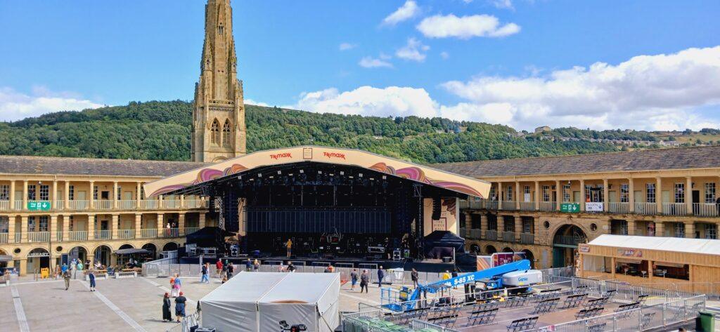 The Piece Hall in Halifax during a concert.